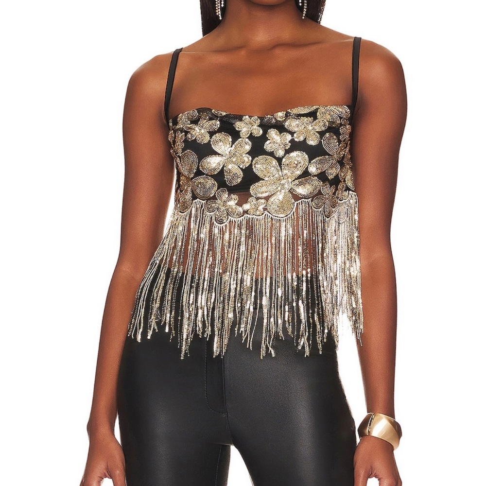 For Love and Lemons Colette Crop Top